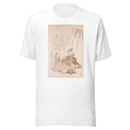 Woman Entertaining Her Guest with New Year Wine by Kubo Shunman T-Shirt