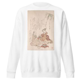 Woman Entertaining Her Guest with New Year Wine by Kubo Shunman Sweatshirt