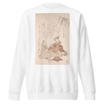 Woman Entertaining Her Guest with New Year Wine by Kubo Shunman Sweatshirt