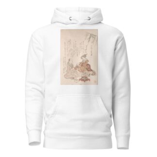 Woman Entertaining Her Guest with New Year Wine by Kubo Shunman Hoodie