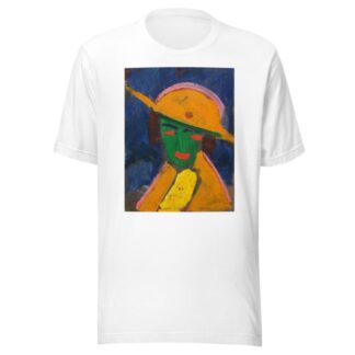 Grüne Frau mit gelbem Hut I by Hermann Stenner T-Shirt