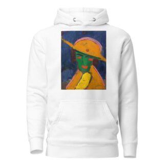 Grüne Frau mit gelbem Hut I by Hermann Stenner Hoodie