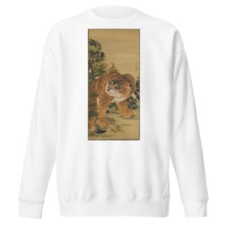 Tiger Seated Beneath Rock and Bamboo by Kishi Ganku Sweatshirt