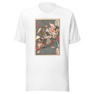 Minamoto no Ushiwakamaru Battling with the Brigand Kumasaka Chōhan by Tsukioka Yoshitoshi T-Shirt