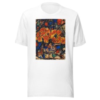 Rote Blumen in Vase by Christian Rohlfs T-Shirt