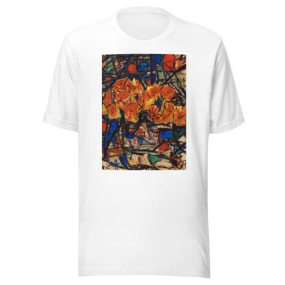 Rote Blumen in Vase by Christian Rohlfs T-Shirt