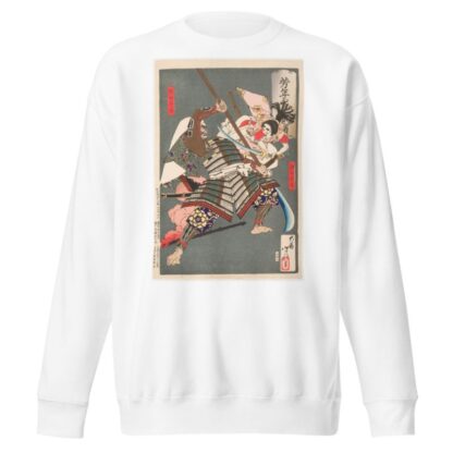 Minamoto no Ushiwakamaru Battling with the Brigand Kumasaka Chōhan by Tsukioka Yoshitoshi Sweatshirt