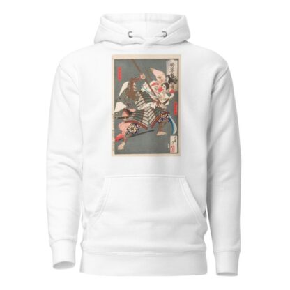 Minamoto no Ushiwakamaru Battling with the Brigand Kumasaka Chōhan by Tsukioka Yoshitoshi Hoodie