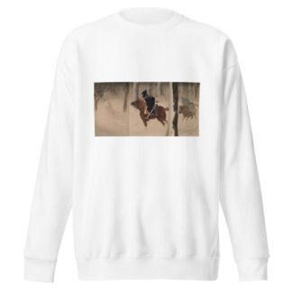 Scouts near Nuizhuang on a Snowy Night by Kobayashi Kiyochika Sweatshirt