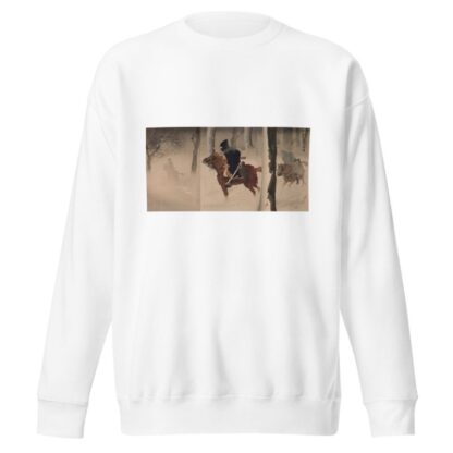 Scouts near Nuizhuang on a Snowy Night by Kobayashi Kiyochika Sweatshirt