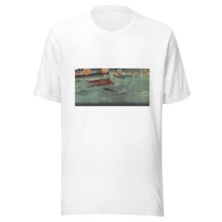 Our Torpedo Hitting a Russian Warship at the Great Naval Battle of Port Arthur by Kobayashi Kiyochika T-Shirt