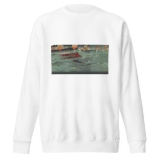 Our Torpedo Hitting a Russian Warship at the Great Naval Battle of Port Arthur by Kobayashi Kiyochika Sweatshirt
