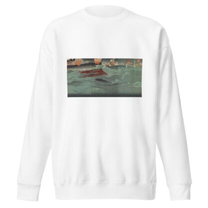 Our Torpedo Hitting a Russian Warship at the Great Naval Battle of Port Arthur by Kobayashi Kiyochika Sweatshirt