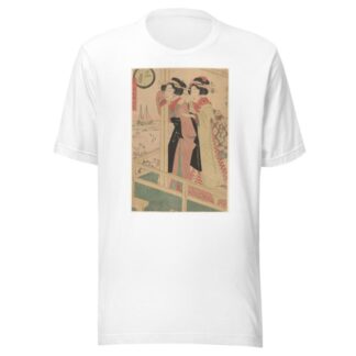 Two Women Looking Out at Sea by Kikukawa Eizan T-Shirt