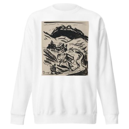 Landscape with two figures by Arnold Peter Weisz-Kubínčan Sweatshirt