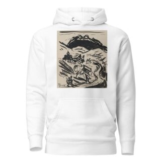 Landscape with two figures by Arnold Peter Weisz-Kubínčan Hoodie