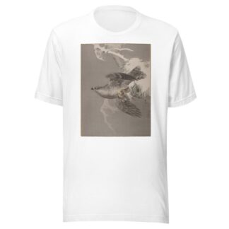 Hawk Holding a Small Bird by Okada Baison T-Shirt