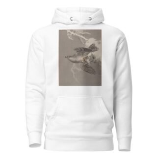 Hawk Holding a Small Bird by Okada Baison Hoodie