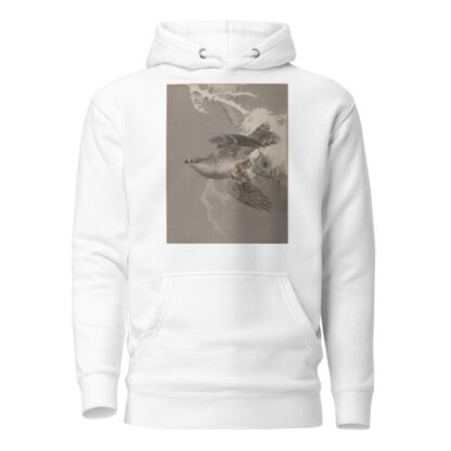 Hawk Holding a Small Bird by Okada Baison Hoodie