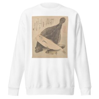 Flounder, Tilefish, and Three Crucian Carp, from the series Tosa Diary by Kubo Shunman Sweatshirt