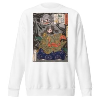 Kurokumo Ōji Attacked by a Giant Spider by Tsukioka Yoshitoshi Sweatshirt