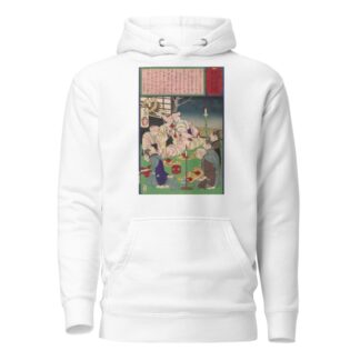 A Triple Wedding in the Family of the Farmer Matsunosuke by Tsukioka Yoshitoshi Hoodie