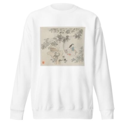Two Women Sit at a Table within a Circle Visible in a Landscape by Hua Yan Sweatshirt