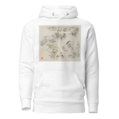 Two Women Sit at a Table within a Circle Visible in a Landscape by Hua Yan Hoodie