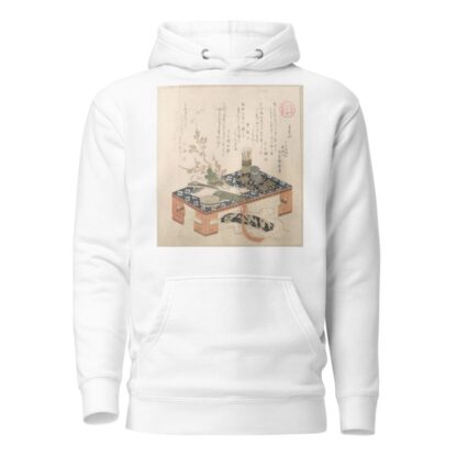 Desk with Writing Set and Plum Flowers by Kubo Shunman Hoodie