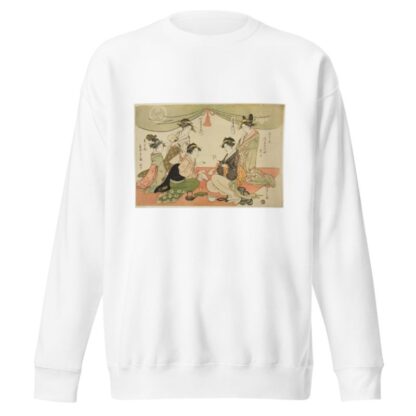 Naniwaya Okita and Takashima Ohisa playing a game of ken by Chōbunsai Eishi Sweatshirt