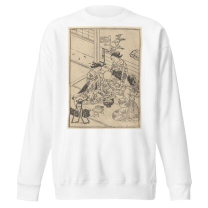 The Toilet—Three Women with Make-up Kit by Sukenobu Ishigawa Sweatshirt