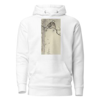 Two gray starlings by Ohara Koson Hoodie