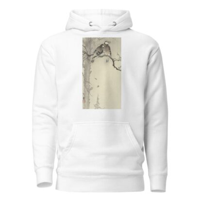 Two gray starlings by Ohara Koson Hoodie