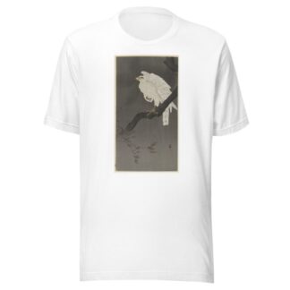 Snowy eagle on a tree branch by Ohara Koson T-Shirt