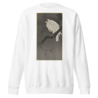 Snowy eagle on a tree branch by Ohara Koson Sweatshirt