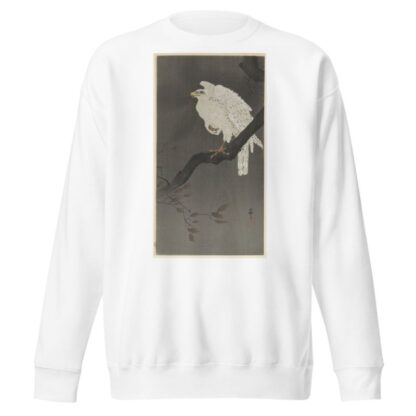 Snowy eagle on a tree branch by Ohara Koson Sweatshirt