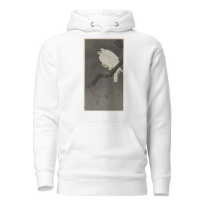Snowy eagle on a tree branch by Ohara Koson Hoodie