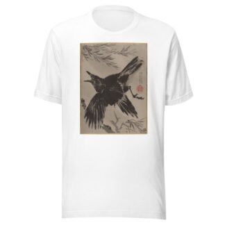 Crow and Willow Tree by Kawanabe Kyōsai T-Shirt