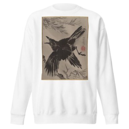 Crow and Willow Tree by Kawanabe Kyōsai Sweatshirt