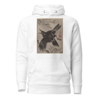 Crow and Willow Tree by Kawanabe Kyōsai Hoodie
