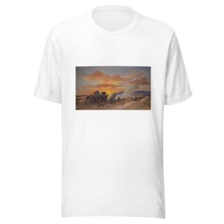 Campfire at Sunrise in the Laramie Plains by Frank Buchser T-Shirt