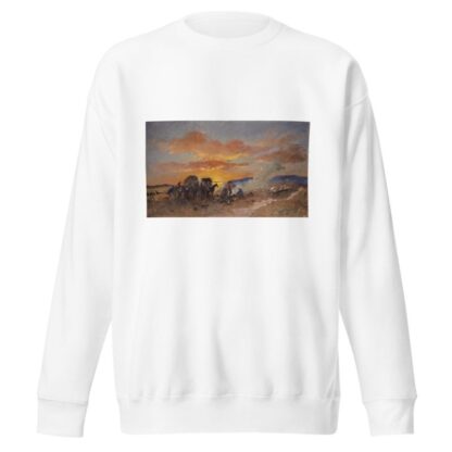 Campfire at Sunrise in the Laramie Plains by Frank Buchser Sweatshirt