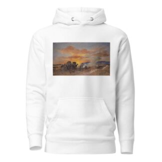 Campfire at Sunrise in the Laramie Plains by Frank Buchser Hoodie