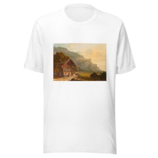 Vue de la promenade de Meiringen à la chute du Reichenbach by Heinrich Meichelt T-Shirt