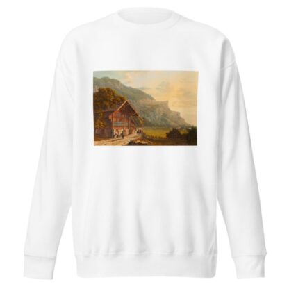 Vue de la promenade de Meiringen à la chute du Reichenbach by Heinrich Meichelt Sweatshirt