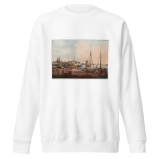 Vue de la ville de Dusseldorf prise de l’Academie by Johann Ludwig Bleuler Sweatshirt