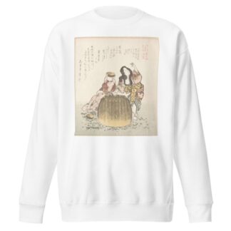 Fisherwoman with a Basket and Two Boys by Kubo Shunman Sweatshirt