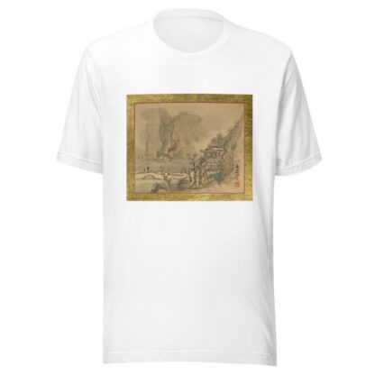 An Old Man and an Attendant heading to a two-story Mansion at the Shore by Tani Bunchō T-Shirt