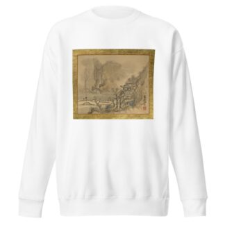 An Old Man and an Attendant heading to a two-story Mansion at the Shore by Tani Bunchō Sweatshirt