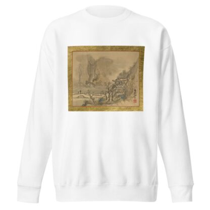 An Old Man and an Attendant heading to a two-story Mansion at the Shore by Tani Bunchō Sweatshirt